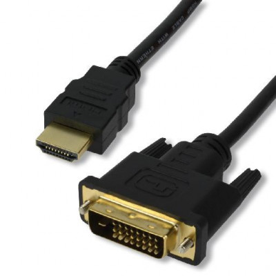 Câble HDMI mâle (19 pts) / DVI-D mâle - 0.5m