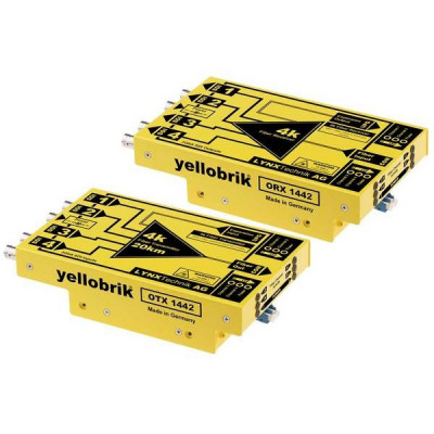 LYNX Technik yellowbriks Ensemble de transmission Fibre (12G) 4K ( 2 émetteurs OTX-1442 + 2 récepteurs ORX-1442 inclus) - Connec