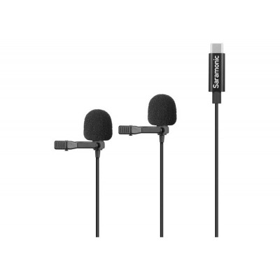 Saramonic LavMicro U3C - Kit Double Micros Lavalier avec adaptateur USB Type-C - Cable 6m - Video Plus
