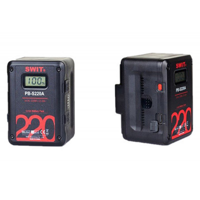 SWIT PB-S220A 220Wh Multi-Sockets Square Cine Battery, Gold-Mount