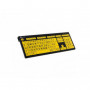 Logickeyboard Clavier XL Print Nero - Lettre Noire sur fond Jaune -PC