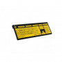 Logickeyboard Clavier XL Print Nero - Lettre Noire sur fond Jaune -PC