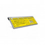 Logickeyboard Clavier XL Print-Lettre Noire fond Jaune-PC-Slim Line