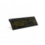 Clavier XL Print Nero - Lettre Jaune sur fond Noir - PC