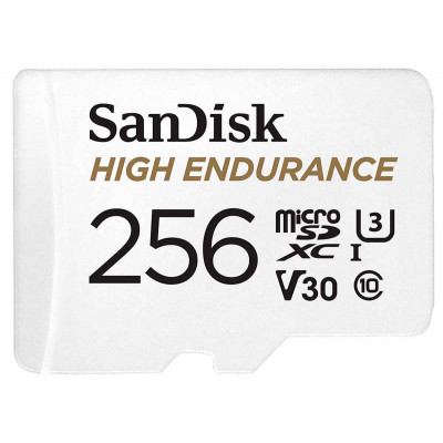 Sandisk Carte M.SDXC "High Endurance Monitoring", 256GB +Ad