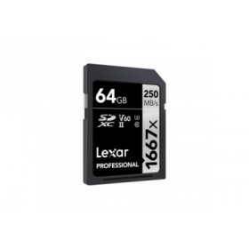 Lexar SDXC 64GB 1667x Professional UHS-II (U3) Class 10