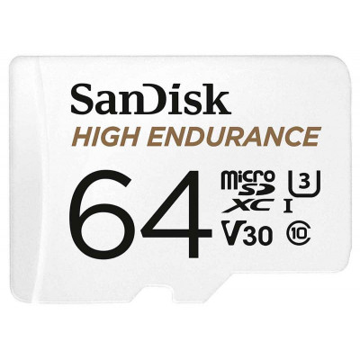 Sandisk Carte M.SDXC "High Endurance Monitoring", 64GB +Ad