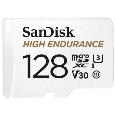 Sandisk Carte M.SDXC "High Endurance Monitoring", 128GB +Ad