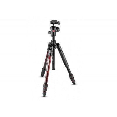 Manfrotto MKBFRTA4RD-BH Kit Trepied Befree Advanced aluminium rouge