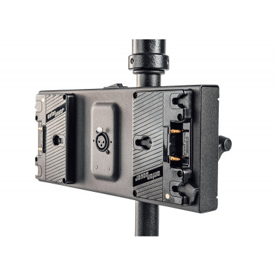 Litepanels Dual Gold Mount Battery Bracket with XLR Cable