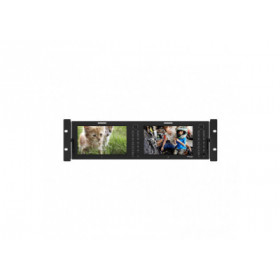 TVLogic RKM-270A Moniteur 2x7'' LCD - 1024-600 Multicanal - Rack 3RU