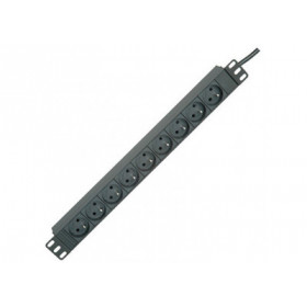 Prise Multiple 1 UH pour Armoires 19" avec Pattes de Montage 9 X