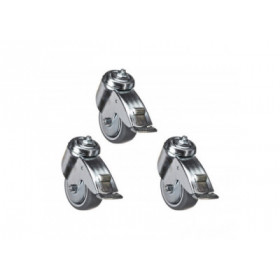 Manfrotto 104G Jeu de 3 roulettes, diametre 100 mm, avec freins