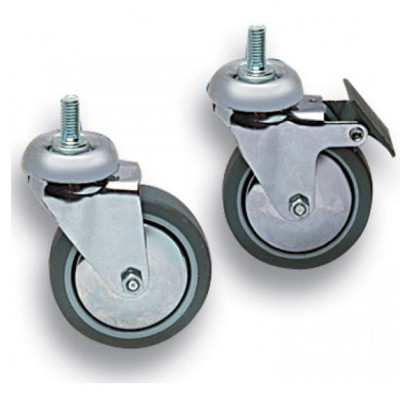 Intellinet Lot de 4 roulettes dont 2 avec frein fixation par vis M10