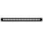 Energenie Panneau nu 19"  1U 24 emplacements RJ45 Guide cable - Noir
