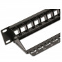 Energenie Panneau nu 19"  1U 24 emplacements RJ45 Guide cable - Noir