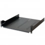 Cablexpert Etagere fixe perforee noire 19" 2U prof. 800 mm - Ch15 Kg