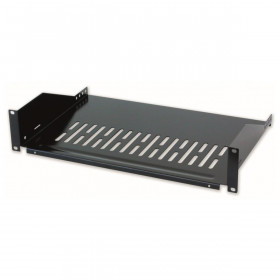 Intellinet Etagere 19"  perforee - 2U - Prof. 405 mm - Ch22 Kg - Noir