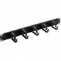 Techly Pro Panneau guide cable 19"- 1U-5 anneaux 65x43-Metal-Noir