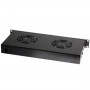 Techly Pro Tiroir de ventilation 19" 2 ventilateurs  thermostat Noir