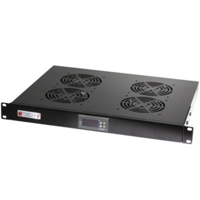 Techly Pro  Tiroir de ventilation 19"4 ventilateurs  thermostat Noir