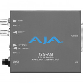 Embedder/Disembedder Audio AES - 12G-SDI 8 Canaux - 8 XLR - Opt.