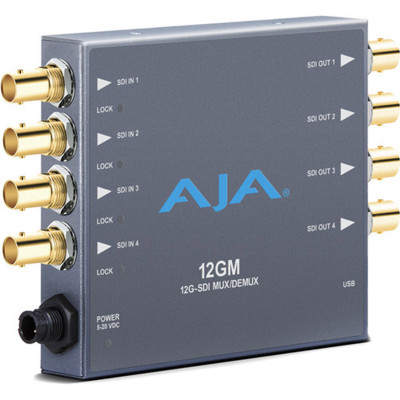 AJA 12GM MULTIPLEXEUR/DE-MULTIPLEXEUR 12G-SDI DE/VERS SDI