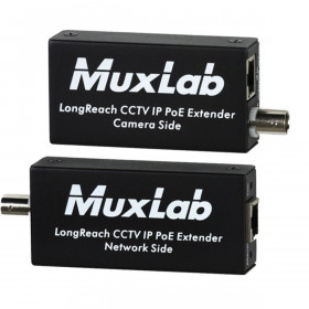 MuxLab Longreach CCTV IP PoE Extender Kit, 600m