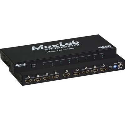 MuxLab HDMI 1x8 Splitter, 4K/60