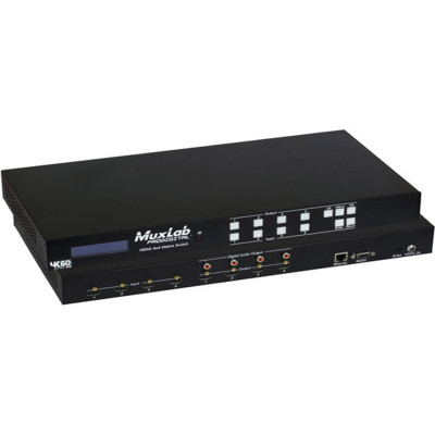 MuxLab HDMI 4x4 Matrix Switch, 4K/60, EU