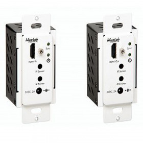 MuxLab HDMI Wall-Plate Extender Kit, HDBT, UHD-4K (Decora)