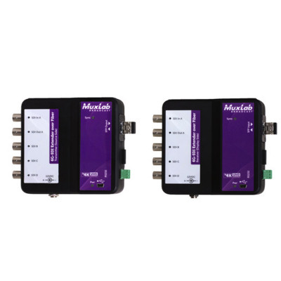 MuxLab 6G-SDI MM Fibre Extender Kit with Return Channel, 400m