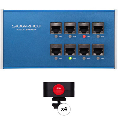 Skaarhoj Tally Box + 4 x Tally Lights Bundle