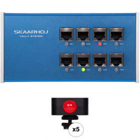Skaarhoj Tally Box + 5 x Tally Lights Bundle