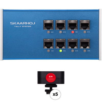 Skaarhoj Tally Box + 5 x Tally Lights Bundle