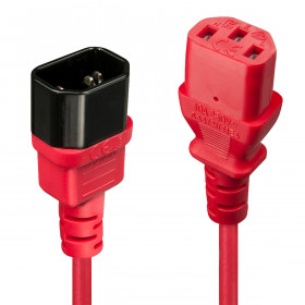 Lindy Rallonge secteur IEC, rouge, 1m