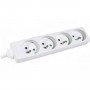 Bloc multiprises 4pc sans interrupteur 1.5m blanc