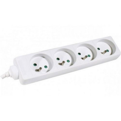 Bloc multiprises 4pc sans interrupteur 1.5m blanc