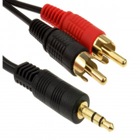 Cable Jack 3.5 stereo / 2 RCA Males of 2 meters