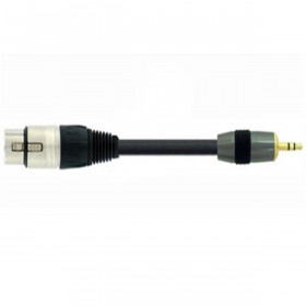 CORDON AUDIO XLR 3B FEMELLE/JACK 3.5 STEREO MALE 1 METRE
