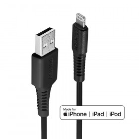 Lindy - Câble USB Type A vers Lightning, Noir, 1m