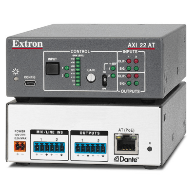 Extron 2 Input, 2 Output Dante Audio Interface