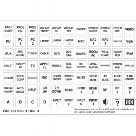 Extron Text and Braille Labels