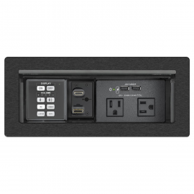 Extron Cable Cubby 1202 Brushed Aluminum, AC Module Not Included