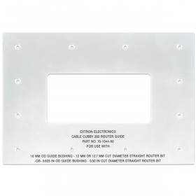 Extron Installation Routing Template for Cable Cubby 202