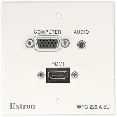 Extron WallPlate – EU 1-gang – RAL9010 White (15 cm)