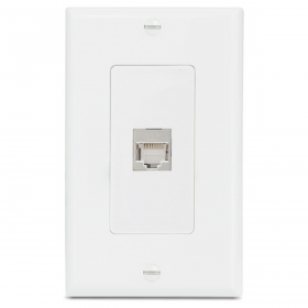 Extron 1 XTP DTP 24 Coupler Pass-Through Wallplate  White