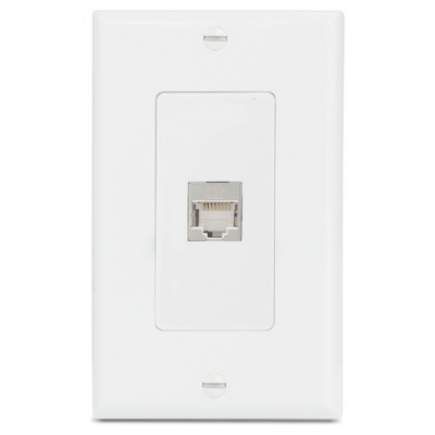 Extron 1 XTP DTP 24 Coupler Pass-Through Wallplate  White