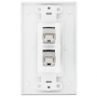 Extron 1 XTP DTP 24 Coupler Pass-Through Wallplate  White