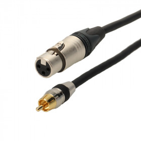CORDON AUDIO XLR 3B FEMELLE / RCA MALE 2 METRES